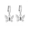 Boucles d'oreilles en peluche Onevan Double romantique pour les femmes Bijoux fins Butterfly en acier inoxydable Cartons de carton