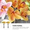 Decorative Flowers 2 Pcs Artificial With Stems Bouquet Accessories Holding Orchid Bridesmaid Faux Arrangement