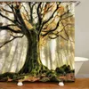 Shower Curtains Nature Tree Retro Large In Foggy Forest Landscape Bathroom By Ho Me Lili Curtain Waterproof Polyester Cloth With Hooks