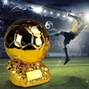 15cm Spherical European Football Trophy Souvenir Champion Player Award Football Fan Decoration Handicraft for Home Office 240411
