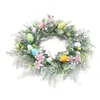 Fiori decorativi 2024 Decorazione di uova di Pasqua Simulazione di simulazione Pianta Porta per vacanza 50 cm