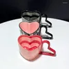 Tassen kreativer Liebe Griff handbemalte Streifen Kuhmuster Keramik Kaffee Tasse Hand gehaltene Tasse