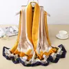 18090CM Fashion Luxury Brand Summer Beach Soft Silk Scarves Female Shawl Women Foulard Ladies Wrap Bandanna ljuddämpare Muslim 240408