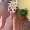 Party -Dekoration Natures Holzgetränk Rührer 50 - Kaffee -Rührer - Getränkestab Stick Holz rührt ein individuelles Logo für personalisierte Hochzeit