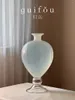 Vases White Jade-Sense Vase Entrance Decoration Glass Lantern Water Plant