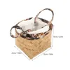Lagerbeutel Reed Hand gewebtes Korbschnellzug dekorativen Vintage -Stoffpicknickkorb