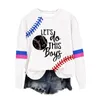 Dames Hoodies Baseball Gedrukte bemanning Nek Multi -kleuren maat Hapelloze Junior Girls Sweatsuits Digitale ondergrondse kleding
