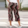 Women's Pants Printing Wide-Leg Trousers Ladies Casual High Waist Long Boho Beach With Pockets Thin Streetwear Ropa Mujer