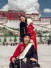 Ubrania etniczne Tybetańskie kostiumy Yunnan Lhasa Pography Trip Shot Shoad Style para