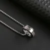 Titaniumstahl nicht verblassende INS HIP HOP Disco Trendy Herren Ring Halskette Personalisiertes Netz rotes Pullover Kettenzubehör Einfacher Anhänger