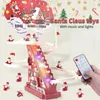 Santa Claus klimt trap vroege educatie elektrische track lichtmuziek kerst Halloween Gift Kids Electronic Toys 240407