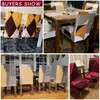 Chair Covers Printing Elastic Soft Stretch Slipcovers Dustproof Protector For Dining Room El Banquet Wedding Removable