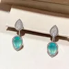 Stud Earrings Trendy Jewelry Women's Water Drop S925 Sterling Silver Anti Allergic Sky Blue Small Fresh Factory Fashionable