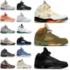 Nike Air Jordan 5 Unc 5s Retro Jumpman 5 v Basketball Shoes Aqua DJ Khaled x We The Best Burgundy Green Bean Noir Off white Black Muslin Florida Gators Fire Red【code ：L】Sneakers