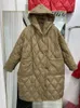 Damskie okopy płaszcza zimowa kurtka kobiet koreańska moda elegancka elegancka odstrasza zwykła zabytkowa kieszenie z kapturem parkas żeńskie ubrania oversize