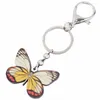 Tornari di gioielli anime acrilici Patten Pieridae Butterfly Keyrings for Women Girl Bag Walet Car Key Holding Charms Gift