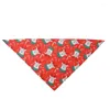 Dog Apparel Pet Neck Kerchief For Christmas And Cat Small Bandana With Pattern Birthday Gift Drop
