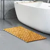 Badmatten handgewebte Bambusmatte Küchenbadezimmertür mit wasserdichtem und rutschfestem Boden Teppich