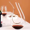 Crystal Ushaped Wine Decanter Present Box Swan Creative Separator High Quality LeadFree Glass Material 240407