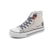 Casual Shoes High Top Women Fashion Comant Canvas 2024 Blandade färger Sneakers Wear-Resisting Skateboarding