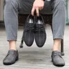 Chaussures habillées hommes habillage de toile italienne formelle élégante pour hommes marques décontractées 2024 Chaussure à respiration de créateur d'automne masculin