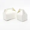 Gift Wrap 10PCS Mousse Cake Box Handle Craft Candy Kraft Paper Home Packaging Baking Boxes Wedding Party Favors Birthday