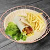 Dinnerware Sets Kitchen Supplies Containers Iron Wire Snack Serving Plate Home Fruit Fried Chicken Basket Baskets Bread