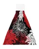 Havlu Çiçek Kırmızı Beyaz Siyah Kara Krizantem Havlu Havlu Ev Mutfak Banyo Asma Dikkatli Döngüler Yumuşak Emici Özel Mendil