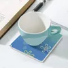 Bordmattor Bikini Bottom Sky Ceramic Coasters (Square) Cup Holder Tea Holders Stand Plate