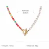 Pendant Necklaces 2024 Fashion White Imitation Pearl Choker Necklace For Women Colorful Polymer Clay Beads Collar Boho Handmade Lady Jewelry