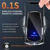 Q3 Smart Sensor Car Phone Wireless Charger 15W Charge rapide Téléphone de téléphone de voiture à charge automatique pour iPhone 15 14 13 12 11 Plus Pro Max et tous les Qi activent Android Smarphone