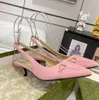 Высококачественные Slingbacks Luxury Designer Sandals 4,5 см на каблуках повседневная подлинная кожаная металлическая пряжка