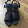 Vestido sapatos mulheres 2024 sandálias de salto de baixo para baixo salto de cunha de verão plataforma elegante cunhas para