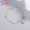 Braccialetti di fascino 925 Sterling Silver Cute Bracciale di strass per fiori di abee carino per femminili da ragazza regalo