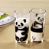 Copos de vinho fofos porcelana panda garrafa criativa de chá criativo de café transparente suco de suco de café da manhã copos de leite para beber