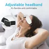 Massager degli occhi riscaldati con vibrazione musicale Bluetooth per rilassarsi Riduci a tensione Maschera per massaggio intelligente del sonno 240411