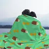 Filtar Hedgehog Plaid Cartoon Filt Sofa Cover Fleece Spring Autumn Adults/Kids Animal Warm Throw For Bedroom Sed)