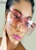 Mode große Rahmen übergroße quadratische Sonnenbrille Frauen Marke Designer 2020 Neue Randflat -Top -Verlaufsbrille Clear Shades7450549