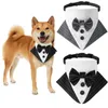 Hundkläder husdjurssaliv för liten halsduk valp båge-slips krage tuxedo halsdrag bandana