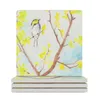 Table Mats Golden-Cheeked Warbler Ceramic Coasters (Square) Cup Set Cute Plate