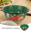 Schalen Emaille Schüssel Küchensuppenhalter Salatbecken Teller für Nudeln Haushalt Emailware servieren