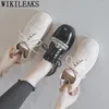 Fitnessschuhe Damen Harajuku Sommer Oxford für Frauen Leder Low Heels 2024 Koreanisch Schwarz große Größe 42 43