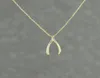 TRENDY Wishbone Lucky Pendant Gold Silver plaqué de la mode Bijoux de joaillerie Collier Femmes Colliers 4449079