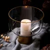 Titulares de vela Big Modern Crystal para um jardim de metal Retro Candles Marrocos Pe de Vela Vasos de Casamento TABL