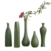 Vasos cerâmica e porcelana para flores vaso de cerâmica verde decoração decoração de decoração para estatuetas decorativas home deco