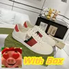 Casual Box Bee Ace Designer Low Mens Womens Buty Wysokiej jakości wyrobione tygrysy czarne białe zielone paski spaceryjne 02