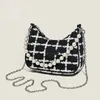 Abendtaschen weibliche Tasche 2024 Hochwertige Frauenhandtasche Nische Französische Perle Kette Crossbody One-Shoulder Achsel Achselhöhle