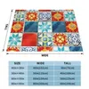 Coperte colorate azulejos piastrelle dal gioco da tavolo azul lancia coperta divano decorativo extra grande peluche sottili