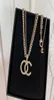 C family floating carved letter necklace plated with 18K Gold Xiaoxiang double layer Necklace xianggrandma clavicle chain can be e2926800