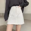 Jupes femme en noir et blanc jupe de jean féminin d'été